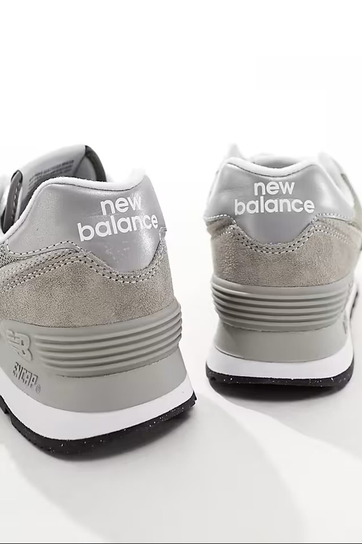 کفش اسنیکر نیو بالانس مردانه چرم اصل خاکستری راسته اسپرت | New Balance ML574 FS ID — تصویر ۵