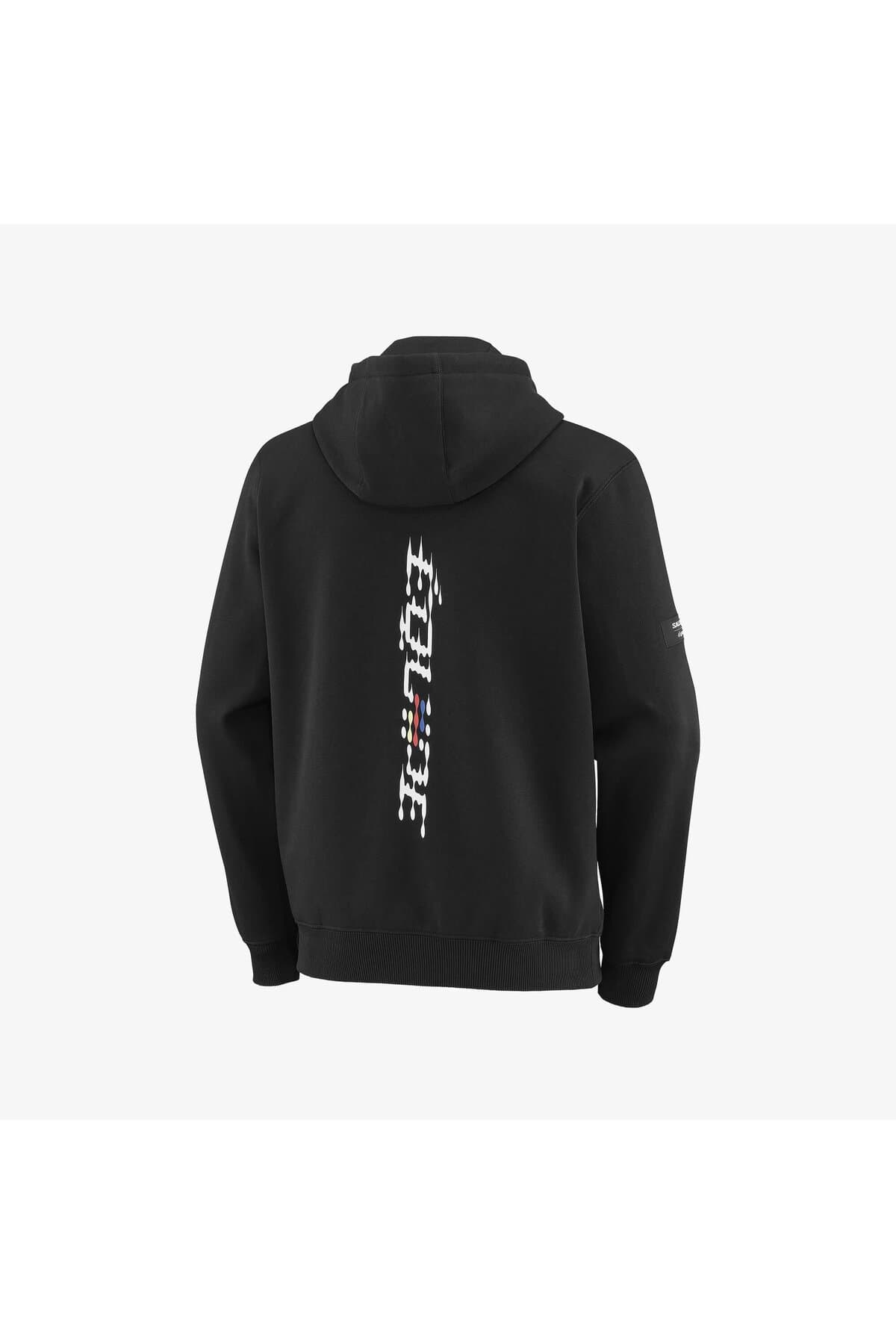 سویشرت اسپرت سالومون مردانه مشکی راسته اسپرت | Salomon LC2849100 TR — تصویر ۲