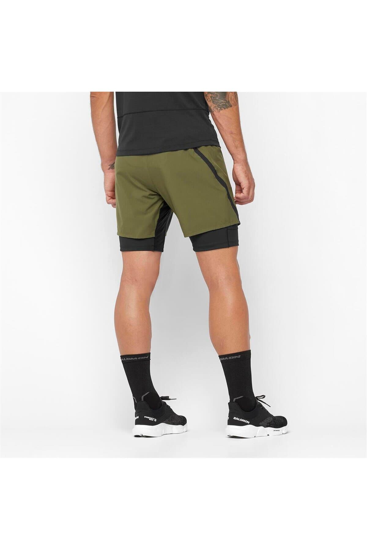 شورت ورزشی سالومون مردانه پارچه سفید راسته Regular/رگولار بیسیک Casual / کژوال | Salomon 1131599 BD — تصویر ۲