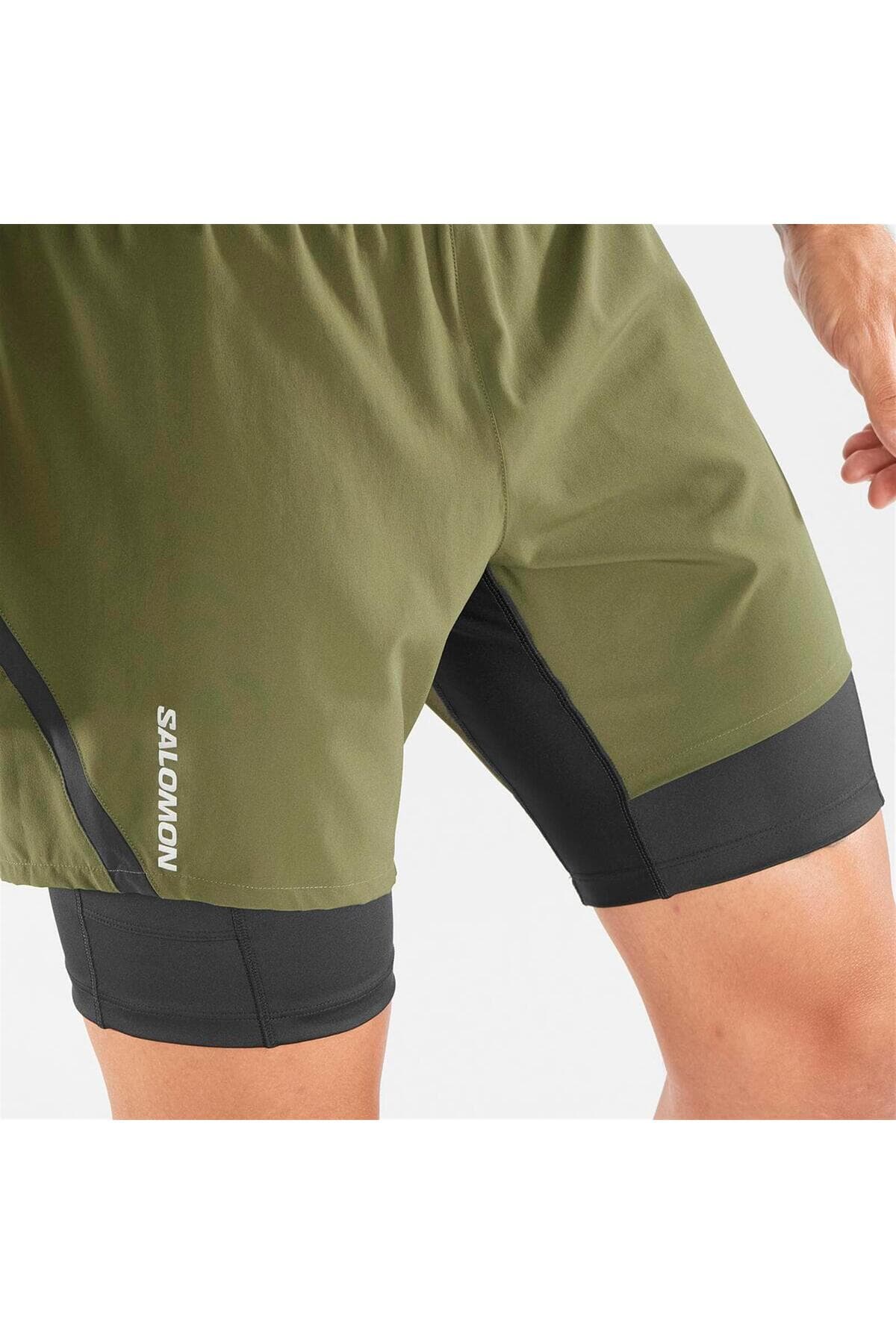 شورت ورزشی سالومون مردانه پارچه سفید راسته Regular/رگولار بیسیک Casual / کژوال | Salomon 1131599 BD — تصویر ۶