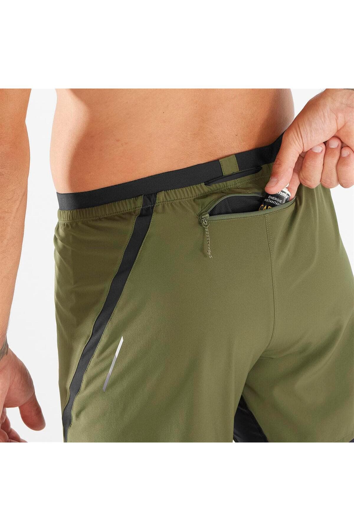 شورت ورزشی سالومون مردانه پارچه سفید راسته Regular/رگولار بیسیک Casual / کژوال | Salomon 1131599 BD — تصویر ۵