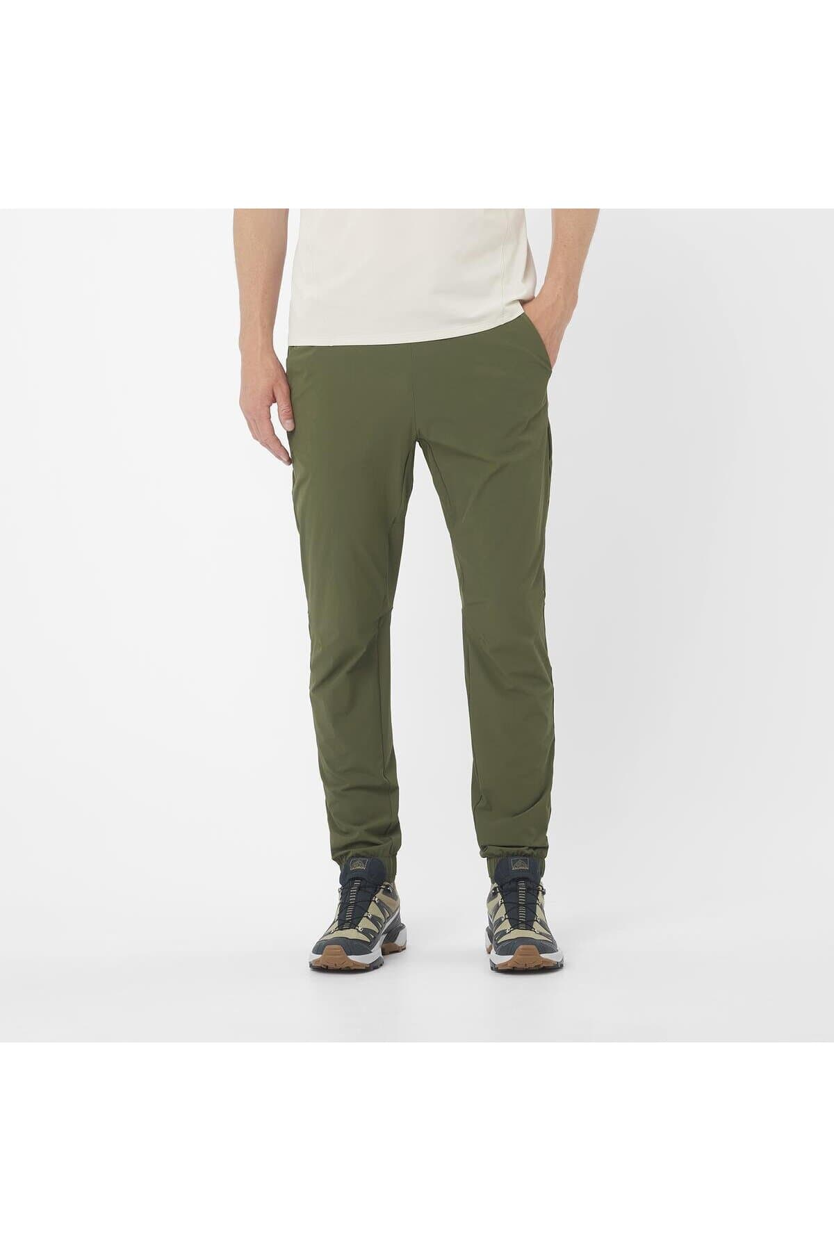 شلوار اسپرت سالومون مردانه خاکی راسته Regular/رگولار | Salomon LC2481300 BD — تصویر ۲