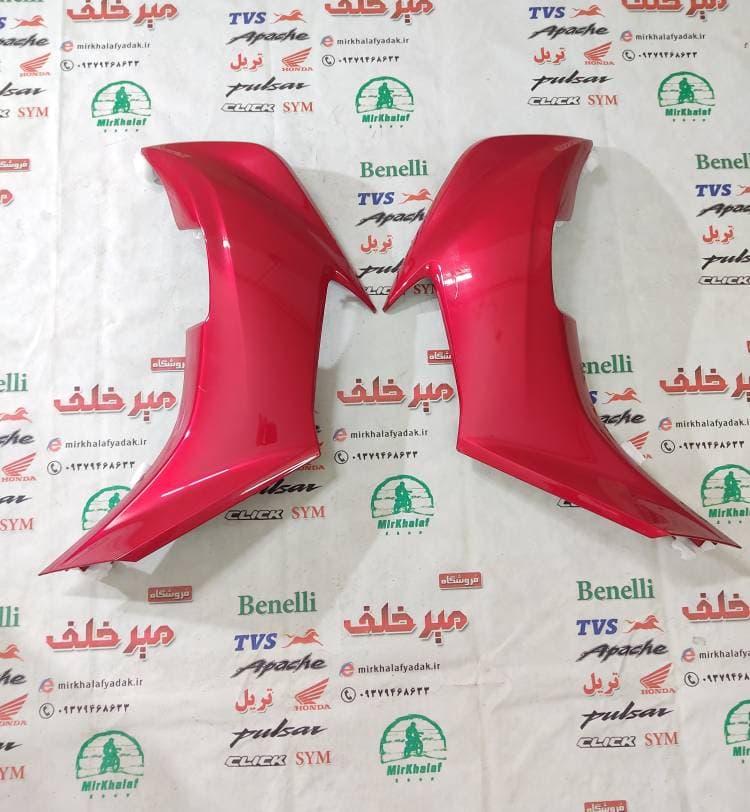 قاب (کاور فلاپ) بغل بلوری چراغ جلو موتور یاماها طرح ایروکس جدید نیوفیس nvx قرمز براق (سمت راست)