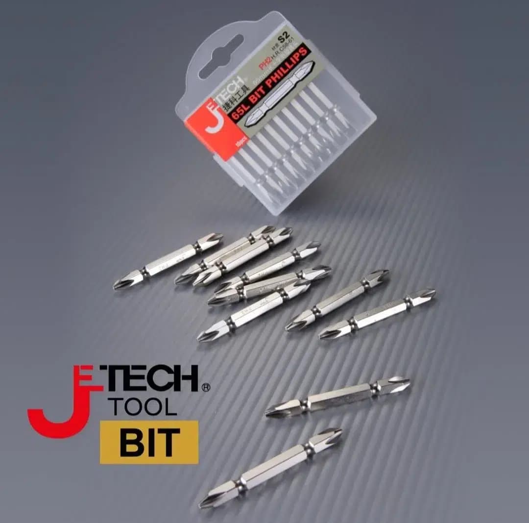 نوک پیچ گوشتی دو سرچهارسو 10 عددی برند جتک JETECH — تصویر ۳