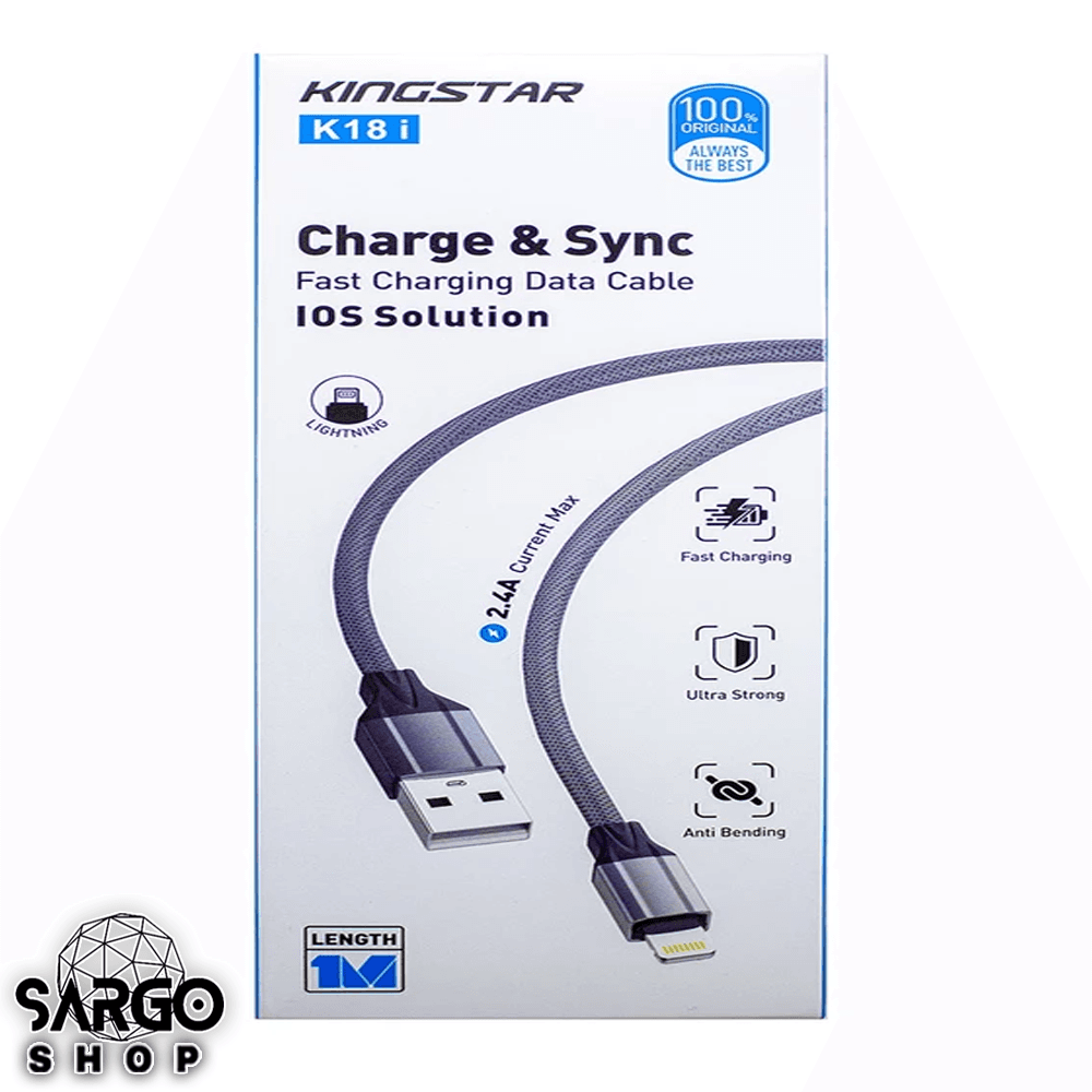 کابل تبدیل USB به لایتنینگ کینگ استار مدل K18i طول 1.5 متر