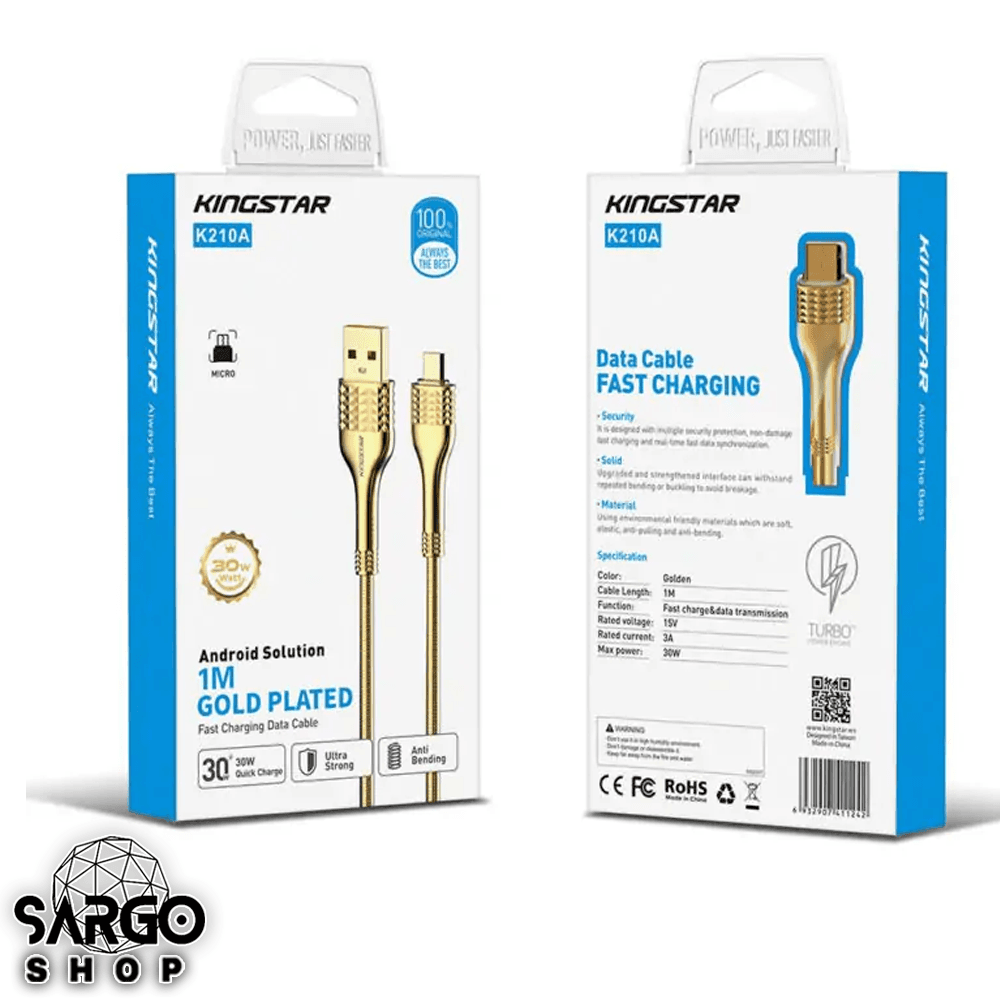 کابل میکرو USB کینگ استار مدل K210A طول 1 متر