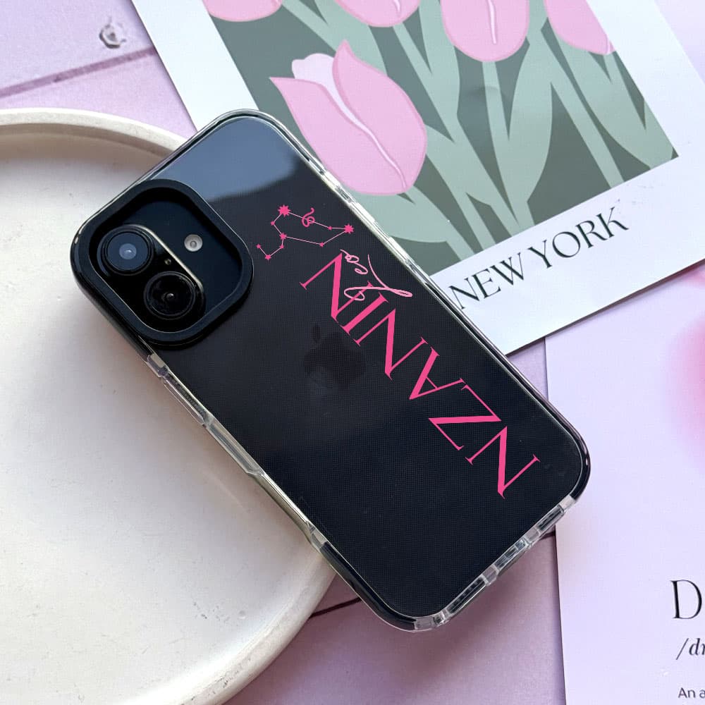 قاب شفاف چاپی سفارشی (کد 0514) به اسم دلخواه مدل ستاره – name star مناسب برای گوشی موبایل سامسونگ Galaxy A06 / A10S / A12 / A13 / A14 / A15 / A16 / A20 / A21S / A22 4G / A22 5G / A23 / A24 / A30 — تصویر ۴