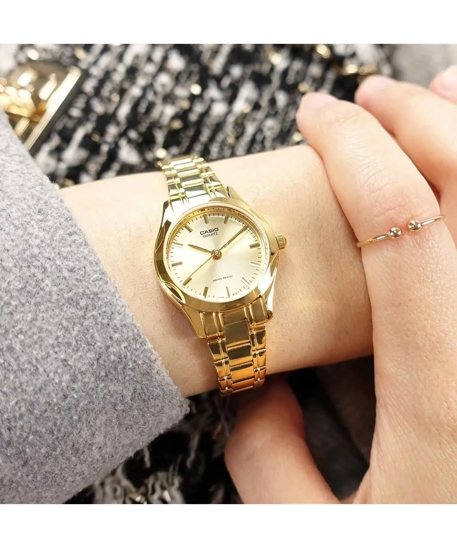 ساعت مچی زنانه اصل کاسیو (casio) زیرمجموعه استاندارد مدل LTP-1275G-9ADF — تصویر ۴