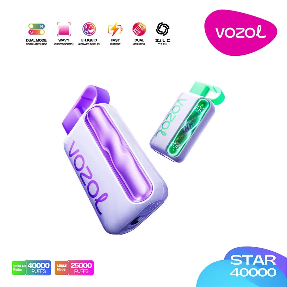 پاد یکبارمصرف وزول Star 40000 هزار پاف، نمایشگر خمیده — تصویر ۵