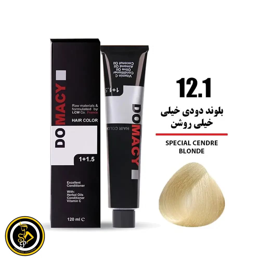 رنگ مو بلوند دودی خیلی خیلی روشن دوماسی شماره 12.1