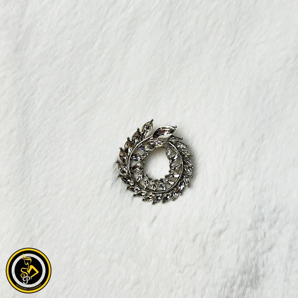 گل سینه طرح شاخه و برگ