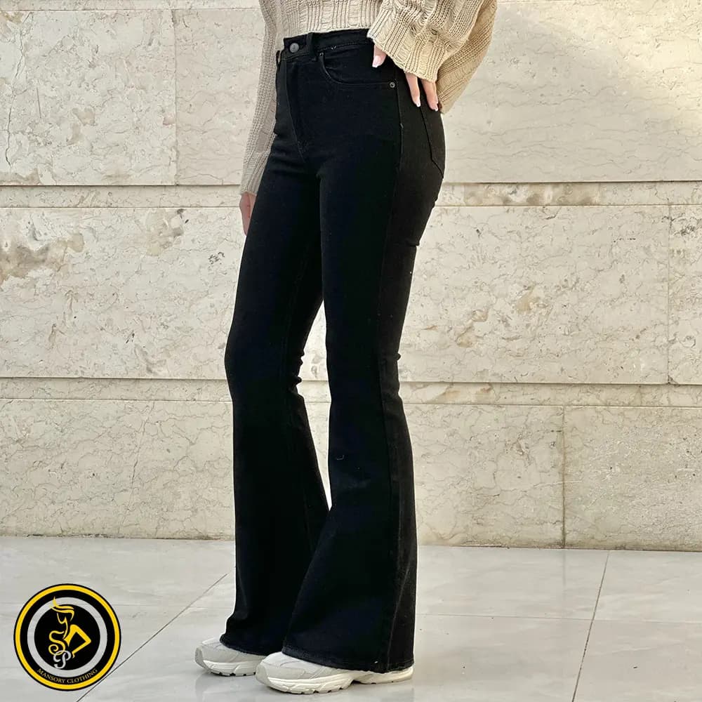 شلوار جین دمپا مشکی — تصویر ۲