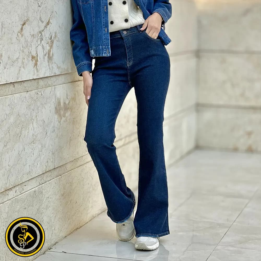 شلوار جین دمپا سرمه‌ای