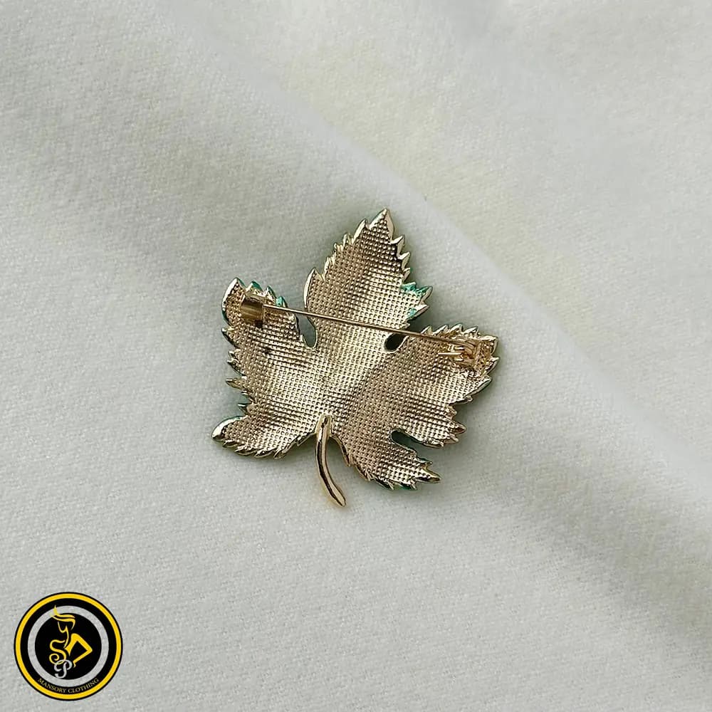 گل سینه طرح برگ آبی — تصویر ۲