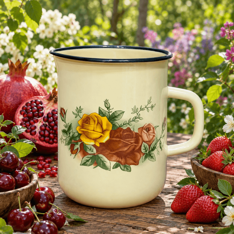 پارچ 2 لیتری لعابی روس گل سرخ 7721
