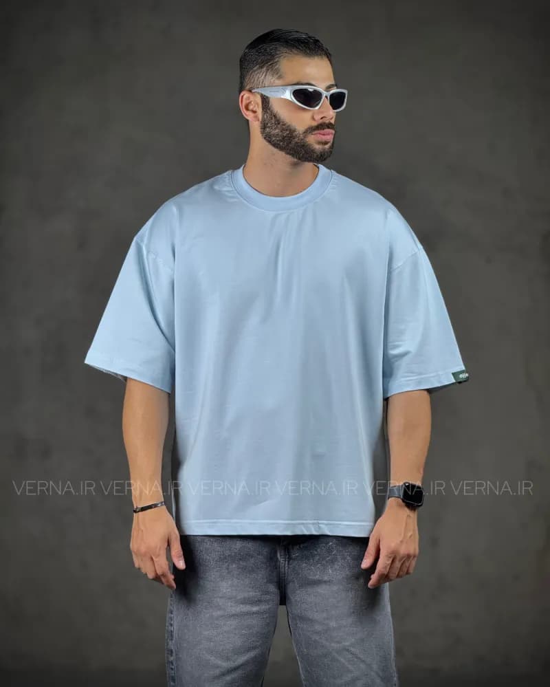 تیشرت مردانه بیسیک باکسی DF9827