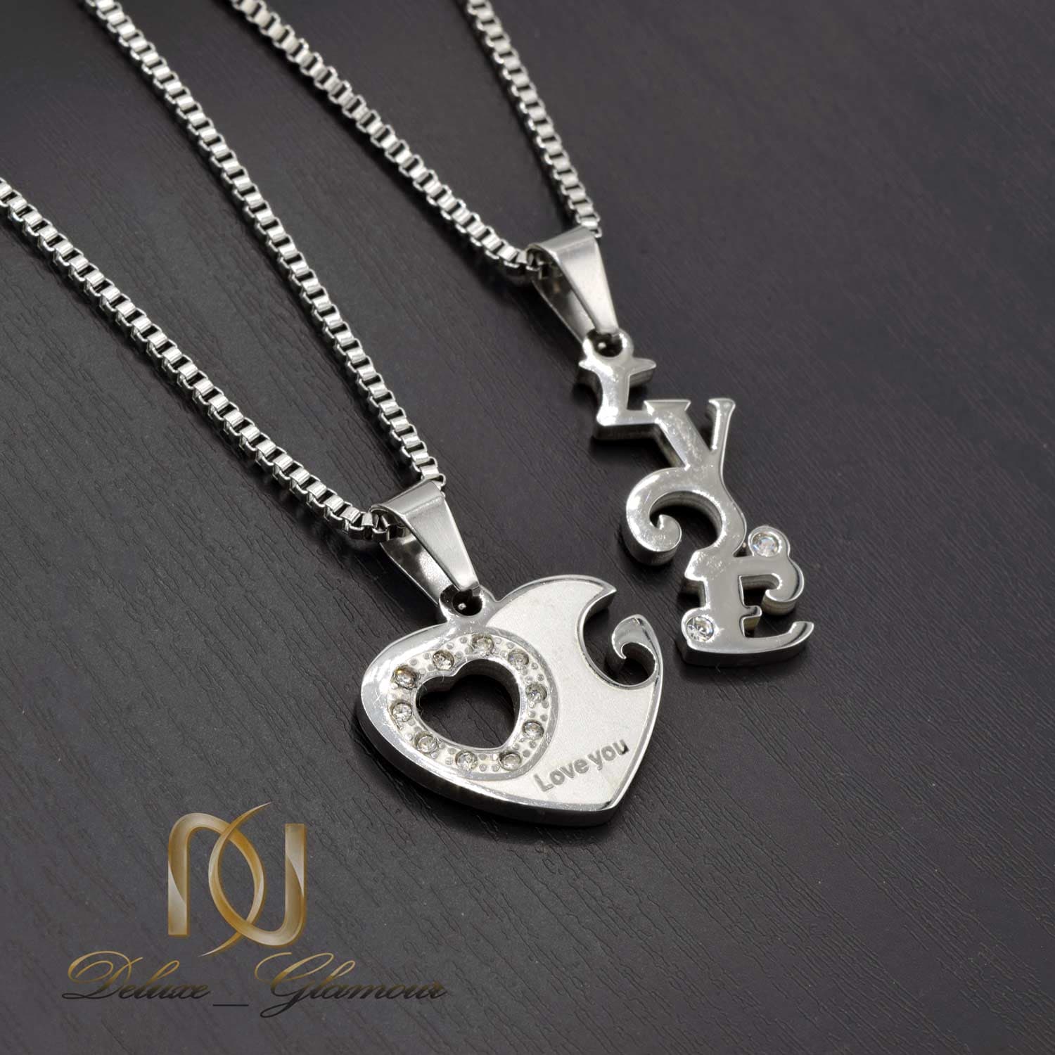 گردنبند ست عاشقانه طرح لاو nw-n601 — تصویر ۲