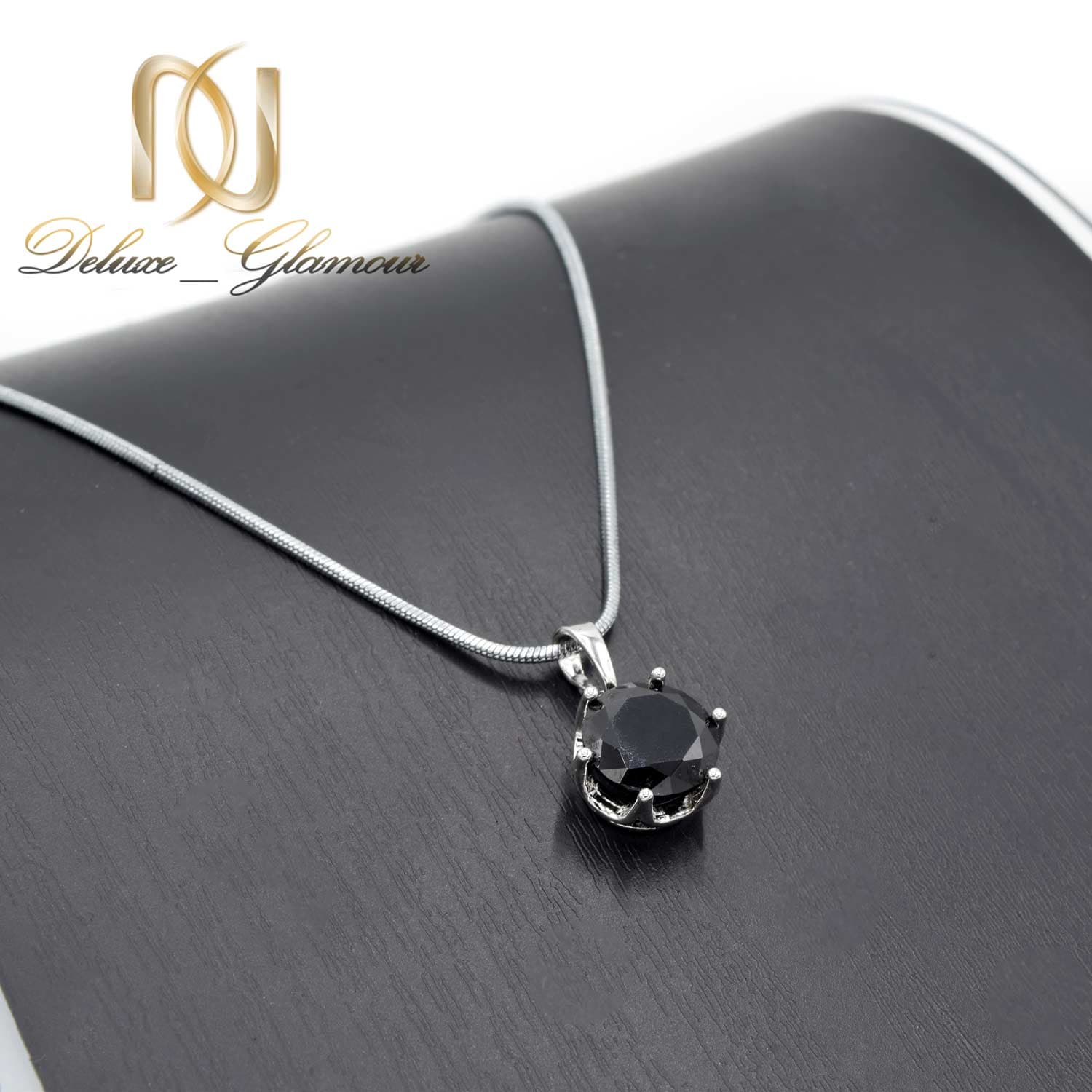 گردنبند ژوپینگ دخترانه نگین مشکی nw-n590 — تصویر ۳