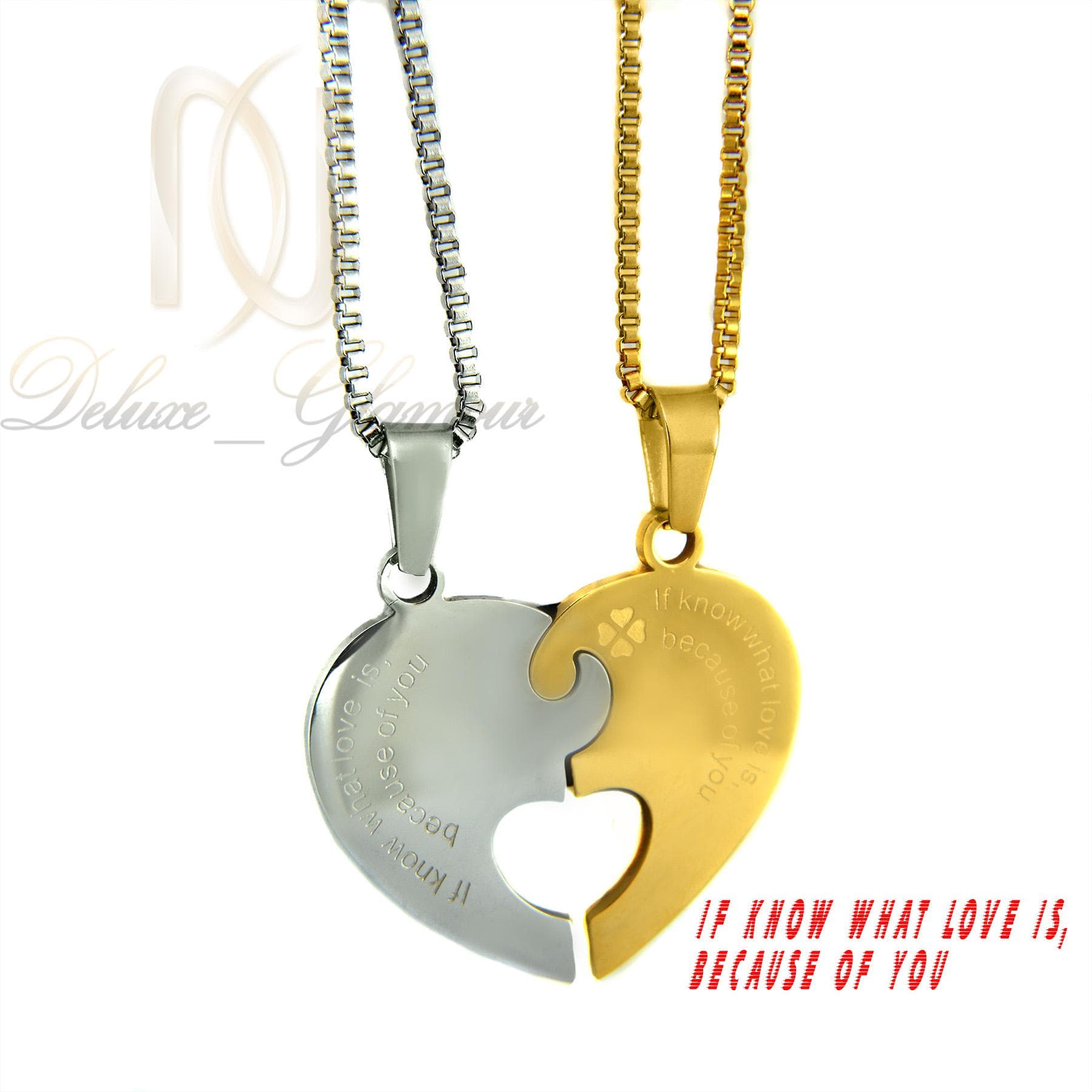 گردنبند ست عاشقانه طرح قلب MF-N129