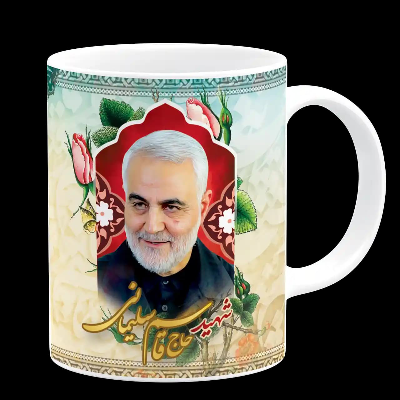ماگ حاج قاسم و شهید ابو مهدی المهندس مدل Z2 — تصویر ۳