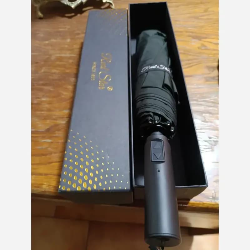 چتر اتومات شارژی مشکی برند RST مناسب تمام سنین — تصویر ۲