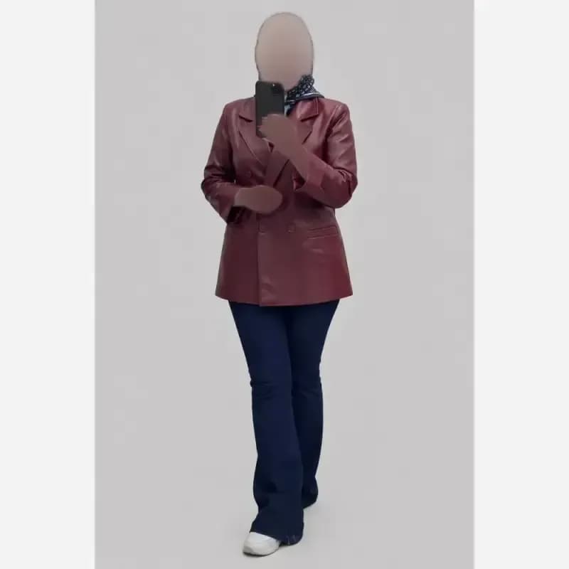کت چرم استرکشی شده سایز 36 تا 46 — تصویر ۳