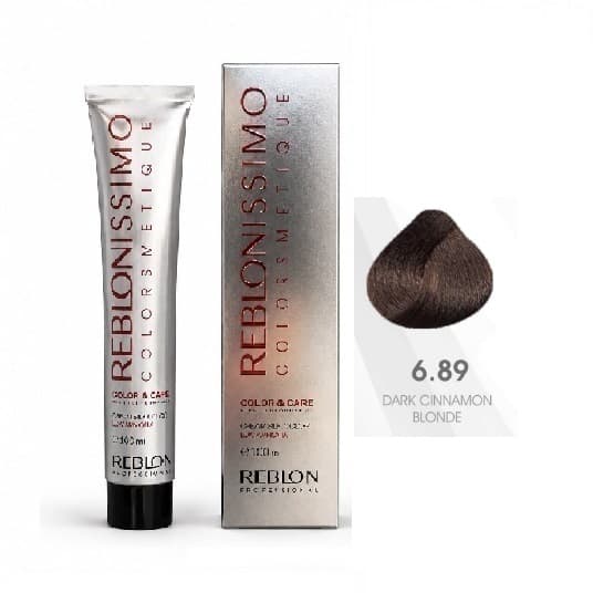 رنگ مو ربلون REBLON شماره 6.89 بلوند دارچینی تیره حجم 100 میلی‌لیتر