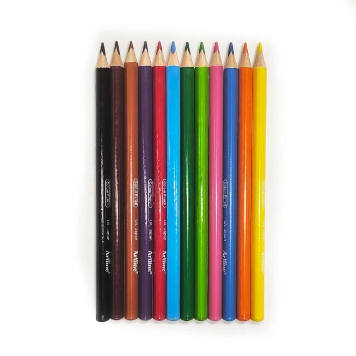 مداد رنگی 12 رنگ جعبه مقوایی آرت لاین Artline کد ECP 12 — تصویر ۲