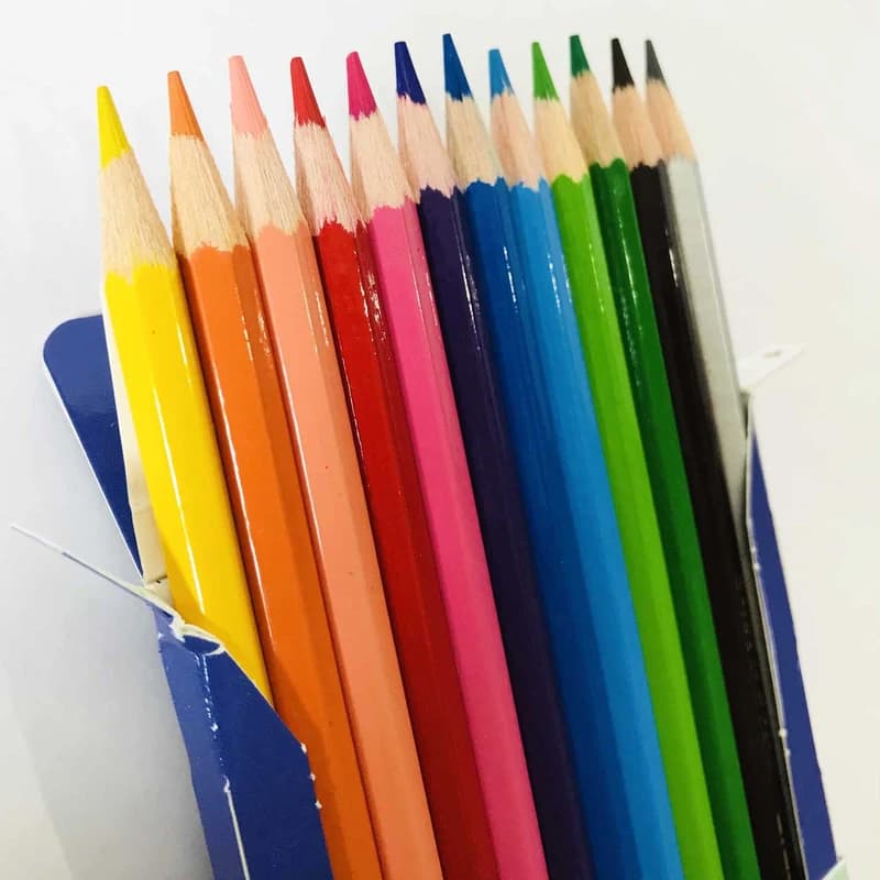 مداد رنگی 12 رنگ جعبه مقوایی کلاسیک سیکلاس C.CLASS کد PC457812 — تصویر ۳