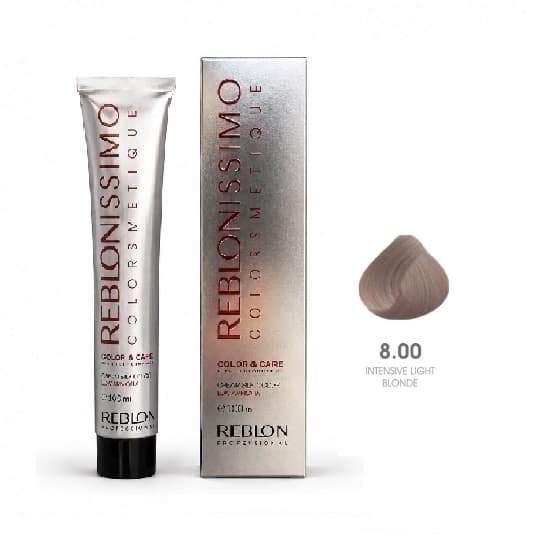 رنگ مو ربلون REBLON شماره 8.00 بلوند روشن قوی حجم 100 میلیلیتر