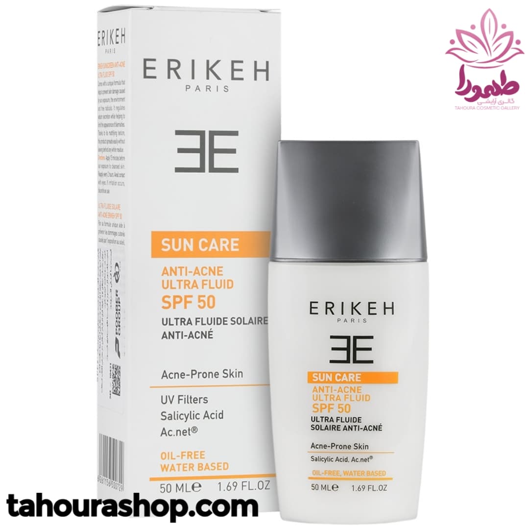 ضدآفتاب و ضدجوش بی رنگ spf 50 اریکه