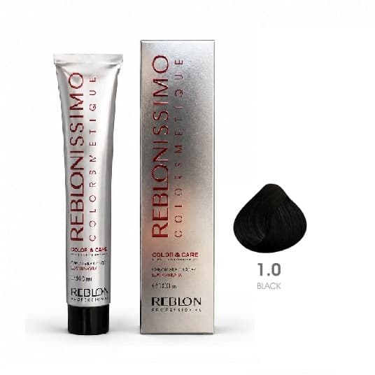 رنگ مو ربلون REBLON شماره 1.0 مشکی حجم 100 میلی‌لیتر