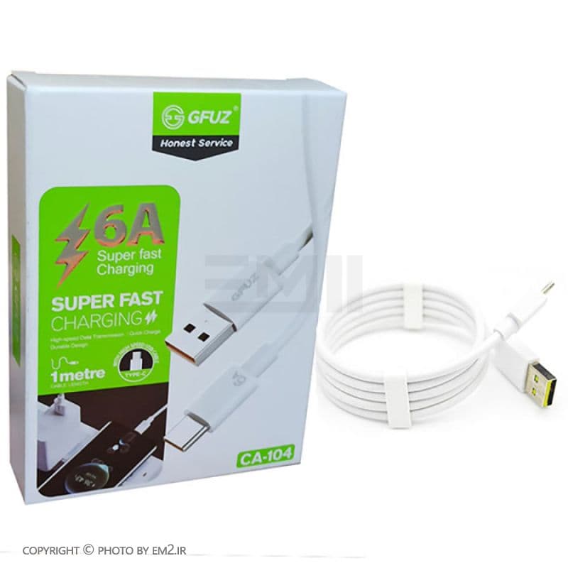 کابل تایپ سی GFUZ مدل CA-104 اورجینال