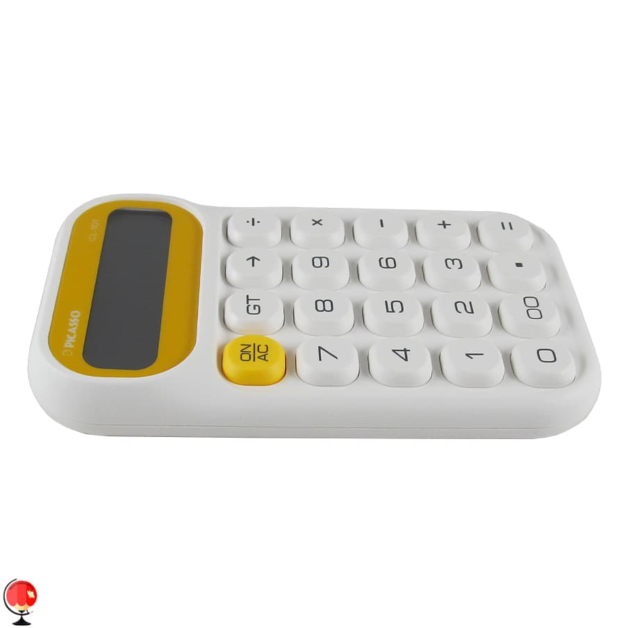 ماشین حساب فانتزی رنگی پیکاسو مدل CL-101 سفید — تصویر ۳
