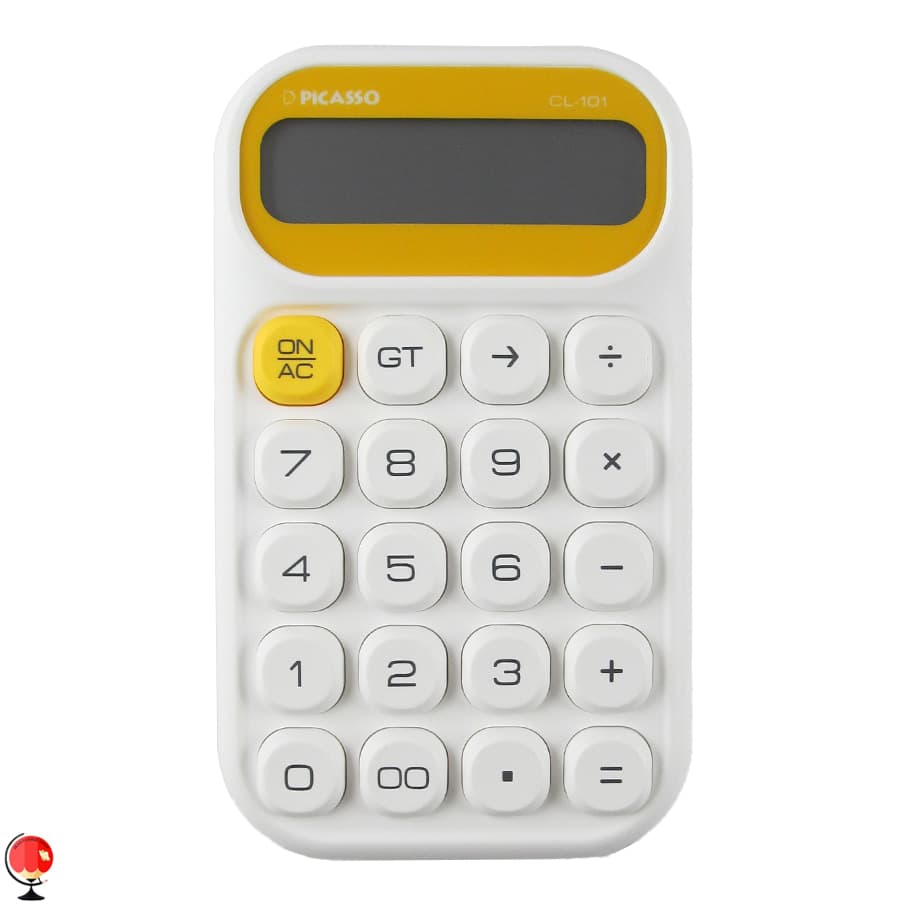 ماشین حساب فانتزی رنگی پیکاسو مدل CL-101 سفید