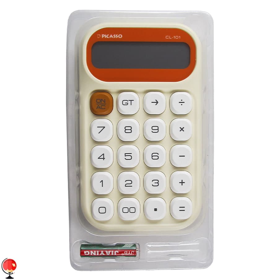 ماشین حساب فانتزی رنگی پیکاسو مدل CL-101 شیری — تصویر ۴
