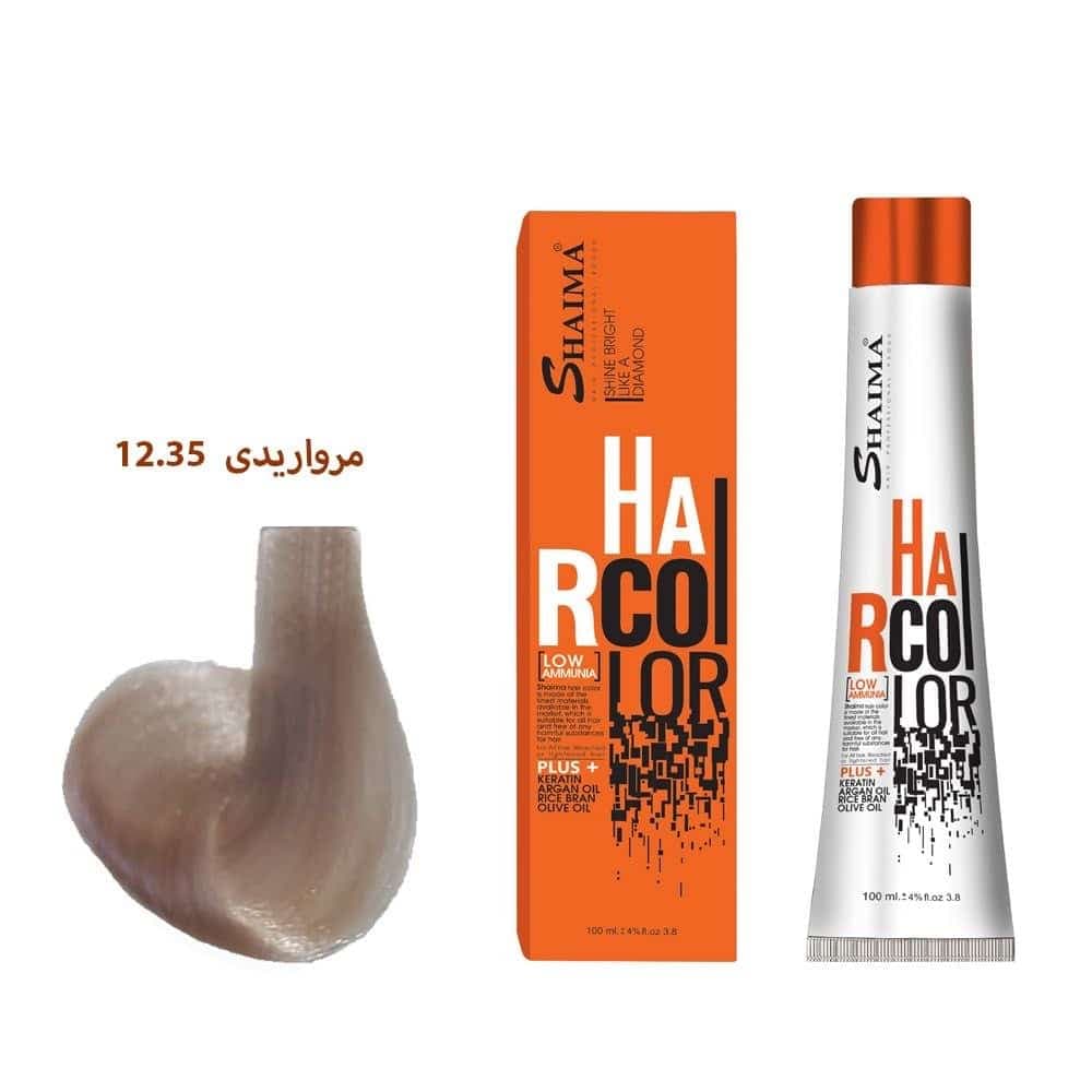 رنگ مو شایما Har Color کم آمونیاک 100 میل شماره 12.35 مرواریدی