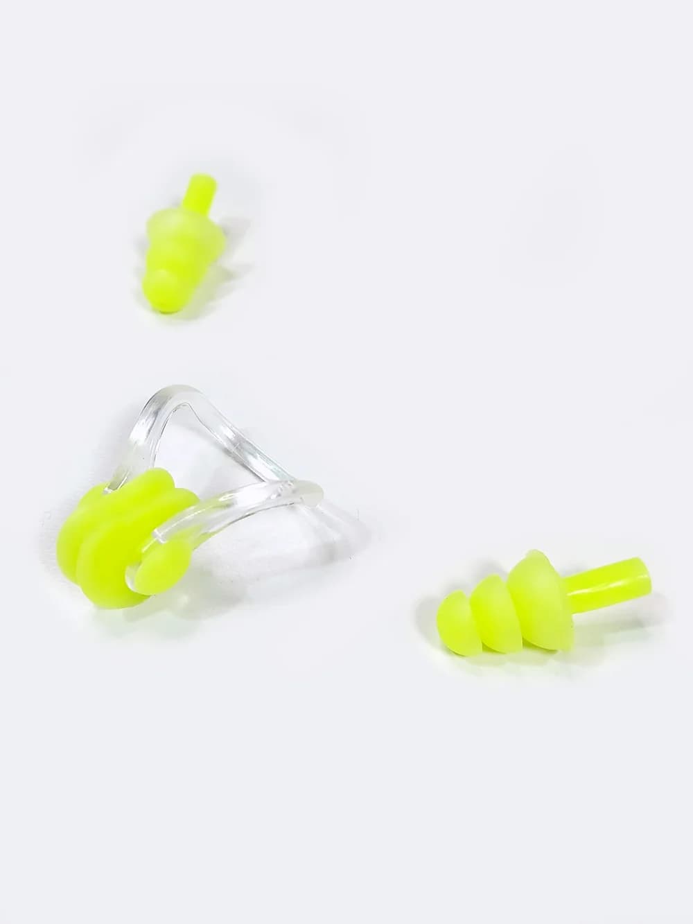 ست دماغ گیر و گوش گیر شنا سیلیکونی اسپیدو ( Speedo ) به رنگ سبز فسفری