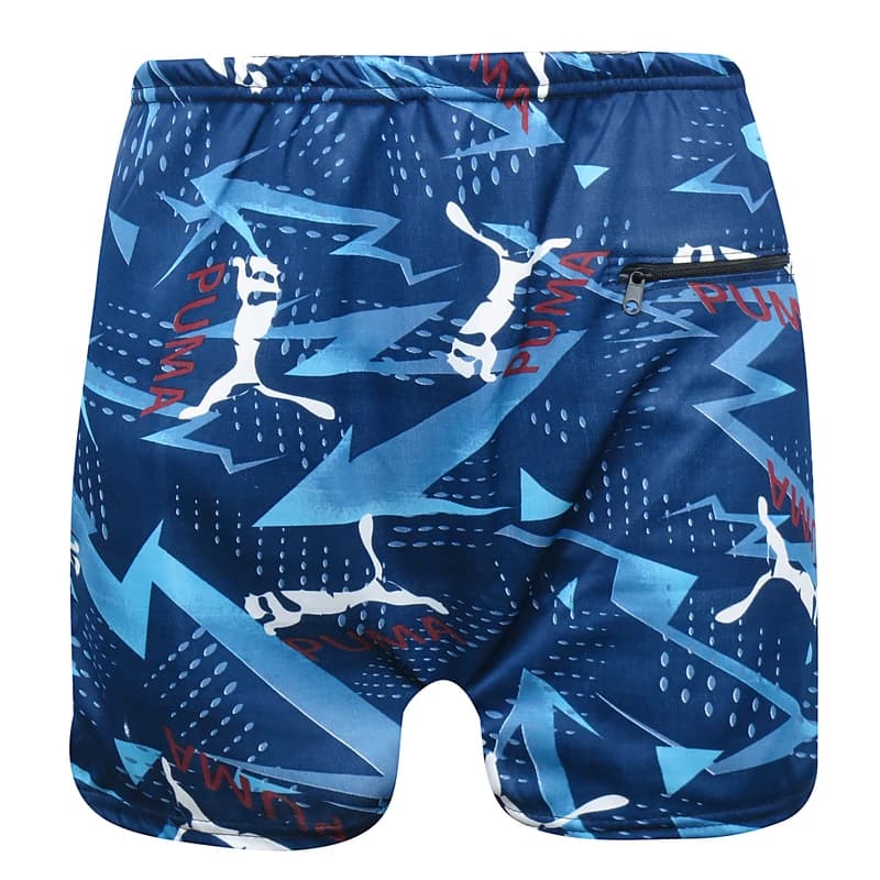 شورت مایو پوما ( Puma ) مردانه جیب دار در قسمت جلو شورت مایو آبی رنگ