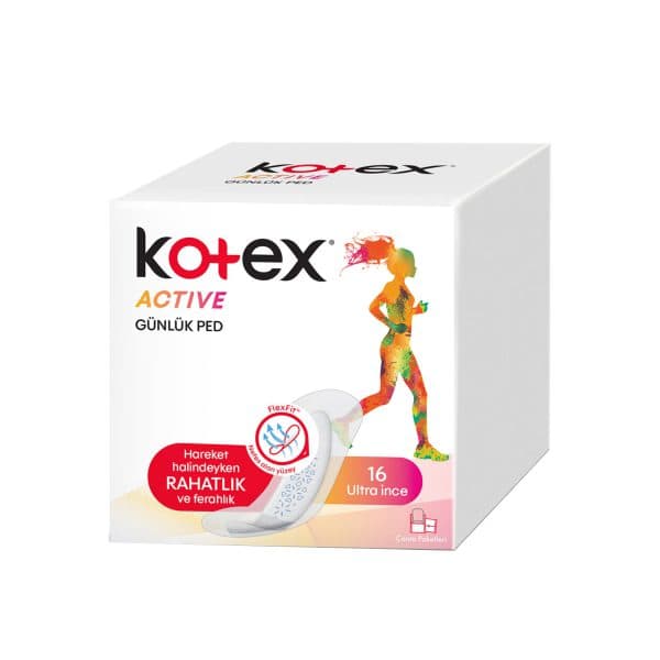 پد روزانه کوتکس Active بسیار نازک بسته 16 عددی