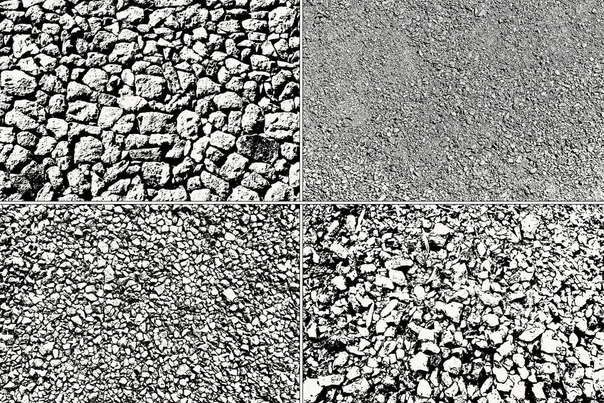 10 تکسچر قلوه سنگ سیاه وکتوری — تصویر ۵