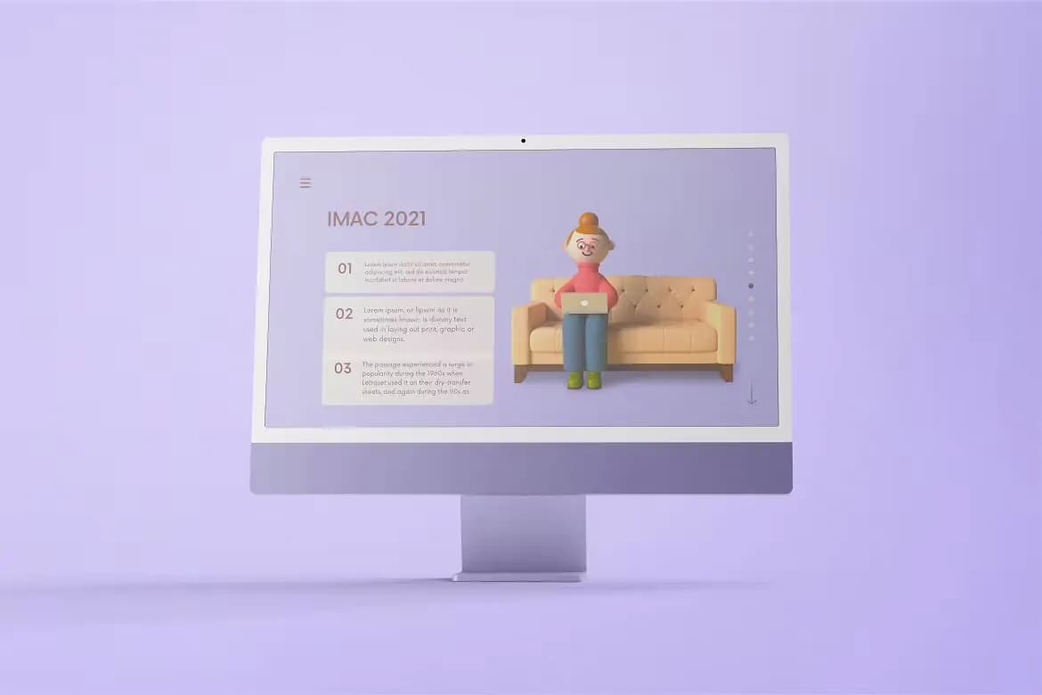 موکاپ iMac M1 — تصویر ۲