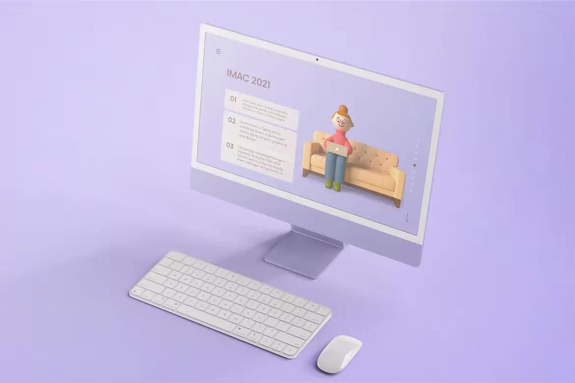 موکاپ iMac M1 — تصویر ۴