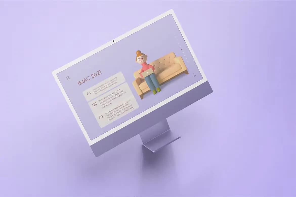 موکاپ iMac M1 — تصویر ۳