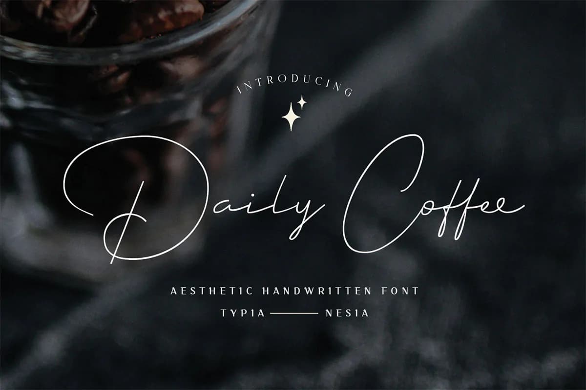 فونت دستنویس امضایی سرهم Daily Coffee