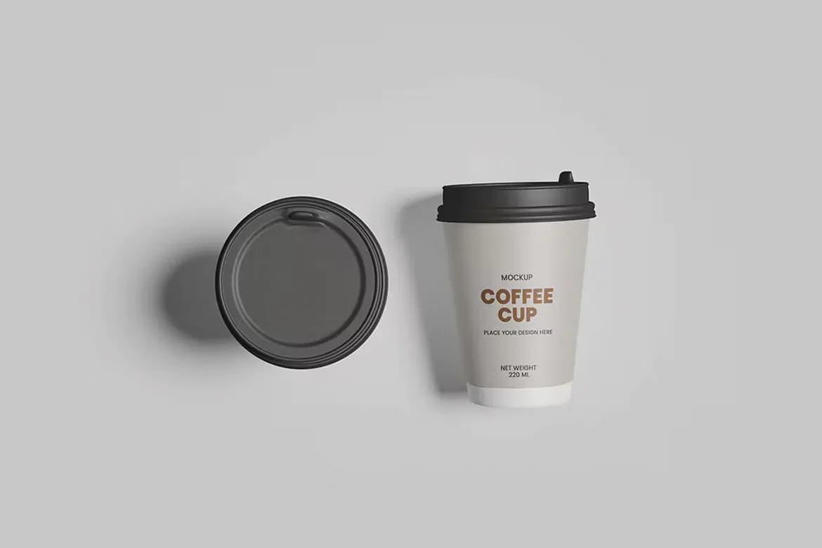موکاپ لیوان کاغذی یکبار مصرف – 6 فایل — تصویر ۴