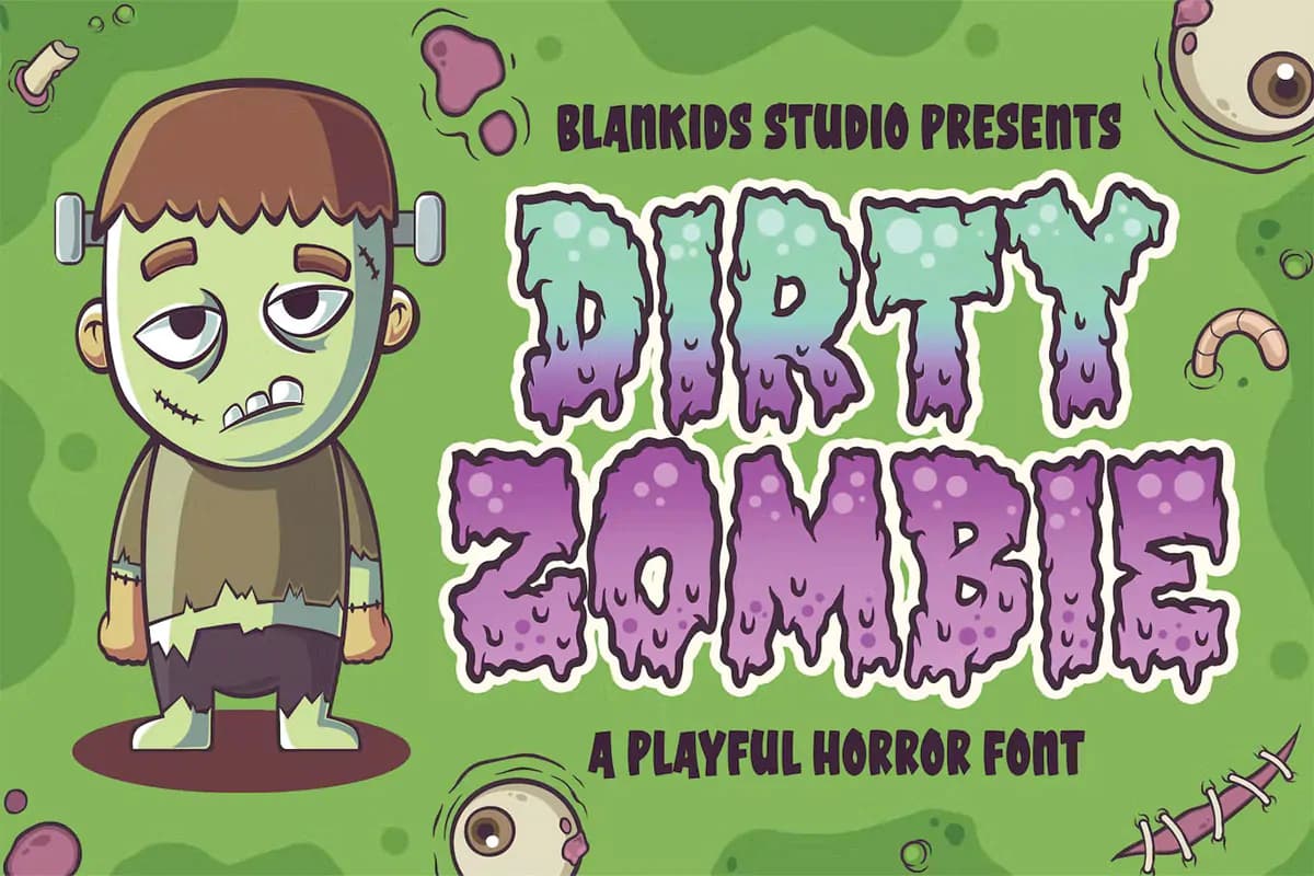 فونت ترسناک زامبی کثیف Dirty Zombie