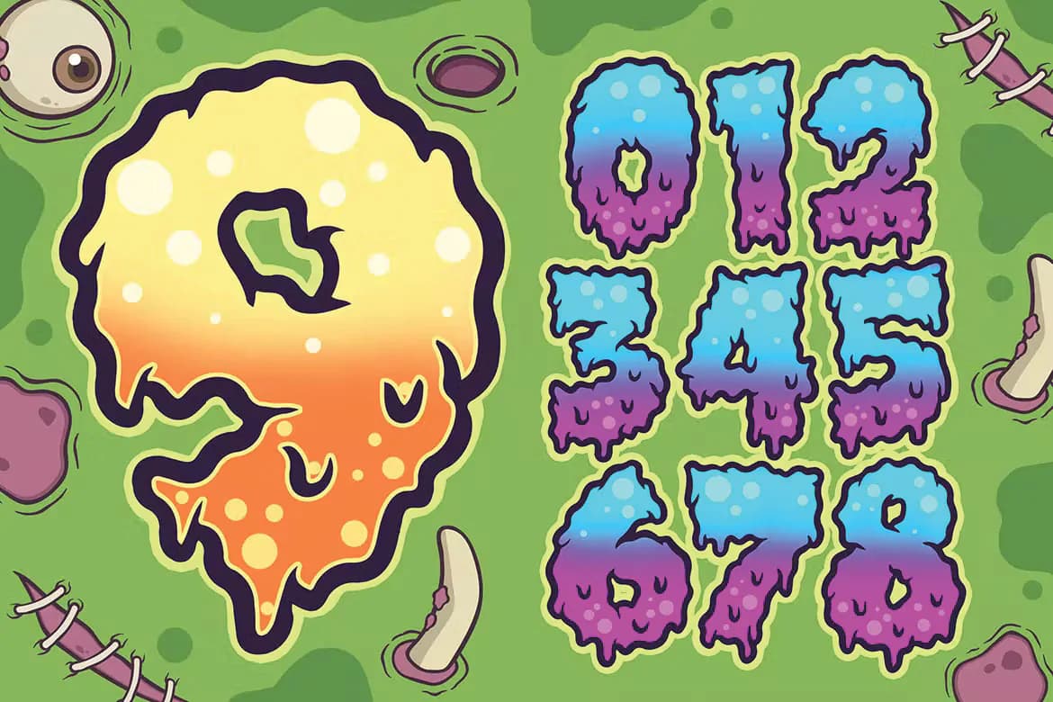 فونت ترسناک زامبی کثیف Dirty Zombie — تصویر ۵