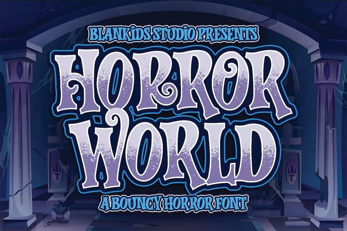 فونت ترسناک با استایل فنری Horror World