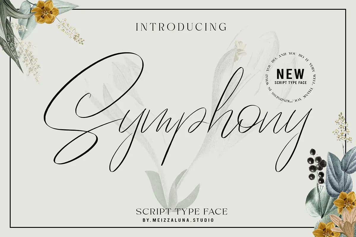 فونت خوشنویسی و دستنویس Symphony